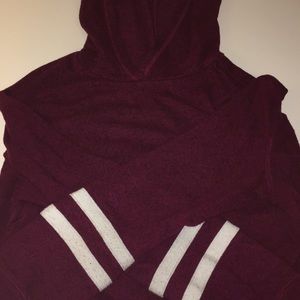 burgundy sweatshirt
